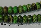 CDE927 15.5 inches 6*10mm rondelle dyed sea sediment jasper beads