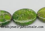 CDE94 15.5 inches 22*30mm oval dyed sea sediment jasper beads