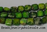 CDE944 15.5 inches 8*8mm square dyed sea sediment jasper beads