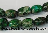 CDE960 15.5 inches 10*13mm nuggets dyed sea sediment jasper beads