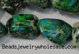 CDE961 15.5 inches 18*20mm nuggets dyed sea sediment jasper beads