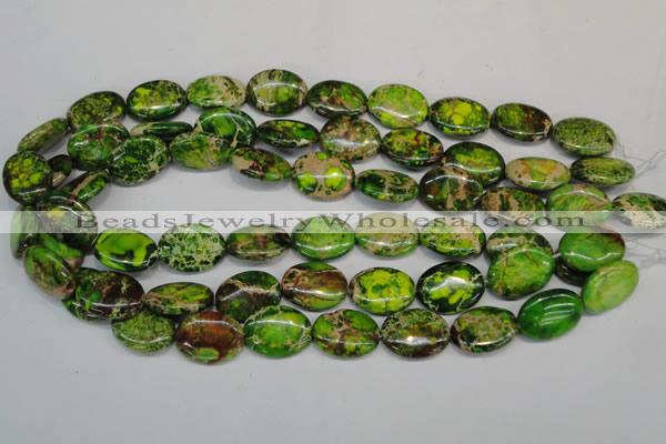 CDI118 15.5 inches 15*20mm oval dyed imperial jasper beads