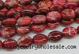 CDI12 16 inches 8*10mm oval dyed imperial jasper beads wholesale