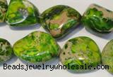 CDI154 15.5 inches 15*20mm nugget dyed imperial jasper beads