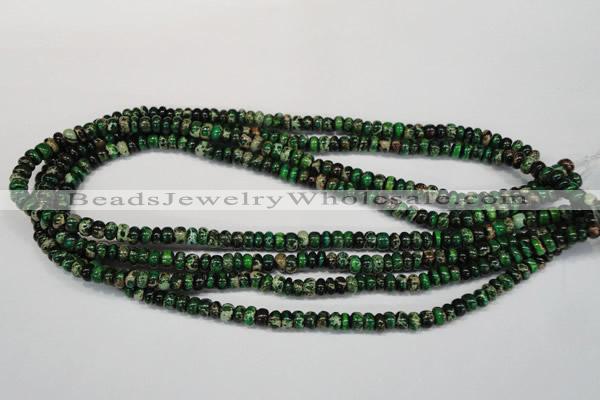 CDI160 15.5 inches 3*6mm rondelle dyed imperial jasper beads