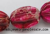 CDI23 16 inches 25*33mm star fruit shaped dyed imperial jasper beads