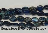 CDI233 15.5 inches 6*8mm oval dyed imperial jasper beads