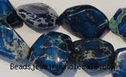 CDI262 15.5 inches 18*20mm nugget dyed imperial jasper beads