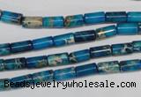 CDI278 15.5 inches 4*8mm tube dyed imperial jasper beads