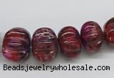 CDI35 16 inches multi sizes pumpkin dyed imperial jasper beads wholesale