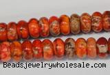 CDI501 15.5 inches 6*10mm rondelle dyed imperial jasper beads