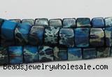 CDI52 16 inches 6*6mm cube dyed imperial jasper beads wholesale