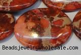 CDI536 15.5 inches 30*40mm oval dyed imperial jasper beads