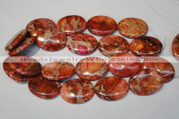 CDI536 15.5 inches 30*40mm oval dyed imperial jasper beads