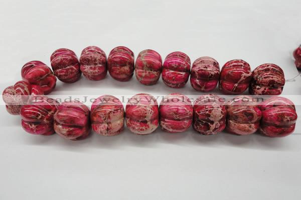 CDI610 15.5 inches 22*30mm pumpkin dyed imperial jasper beads