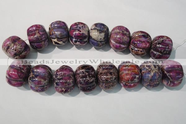 CDI702 15.5 inches 26*32mm pumpkin dyed imperial jasper beads