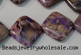 CDI720 15.5 inches 18*18mm diamond dyed imperial jasper beads