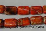 CDI756 15.5 inches 10*14mm rectangle dyed imperial jasper beads