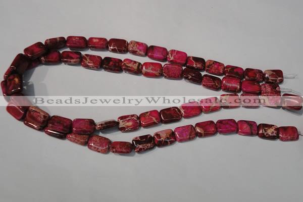 CDI796 15.5 inches 10*14mm rectangle dyed imperial jasper beads