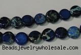 CDI905 15.5 inches 8mm flat round dyed imperial jasper beads