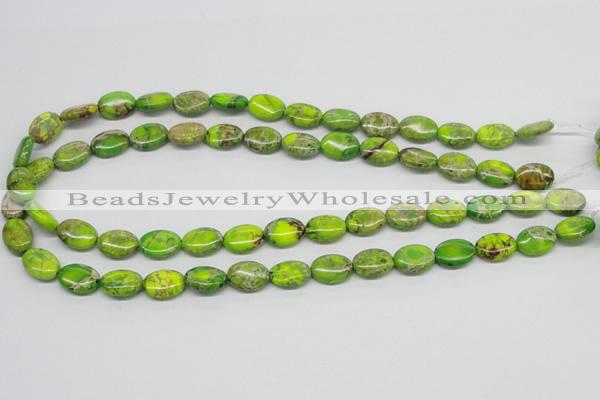 CDI92 16 inches 10*14mm oval dyed imperial jasper beads wholesale