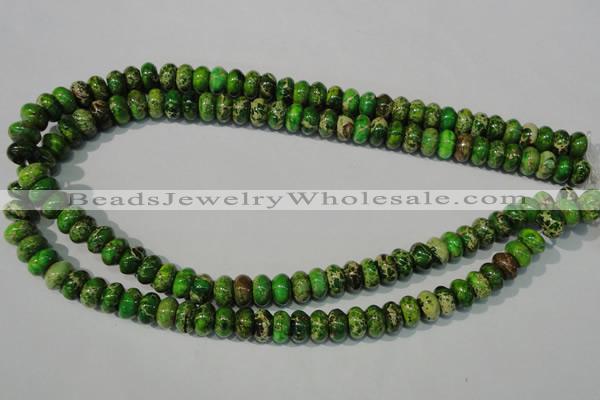 CDI927 15.5 inches 6*10mm rondelle dyed imperial jasper beads