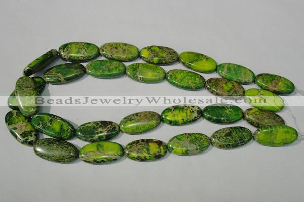 CDI941 15.5 inches 15*30mm oval dyed imperial jasper beads