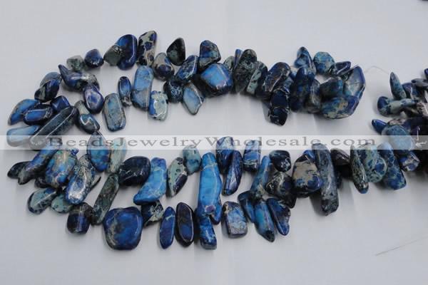 CDI986 15.5 inches 8*20mm - 10*35mm dyed imperial jasper chips beads