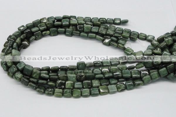 CDJ04 15.5 inches 10*10mm square Canadian jade beads wholesale