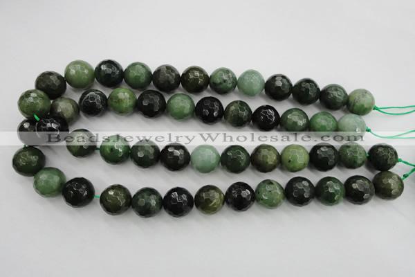 CDJ266 15.5 inches 16mm faceted round Canadian jade beads wholesale