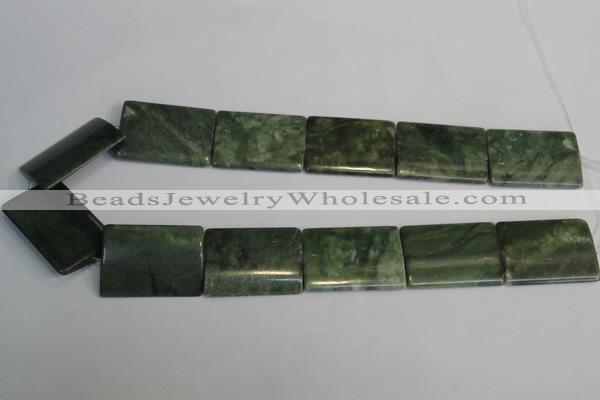 CDJ36 15.5 inches 25*35mm flat tube Canadian jade beads wholesale