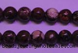 CDM51 15 inches 6mm round strawberry dalmatian jasper beads