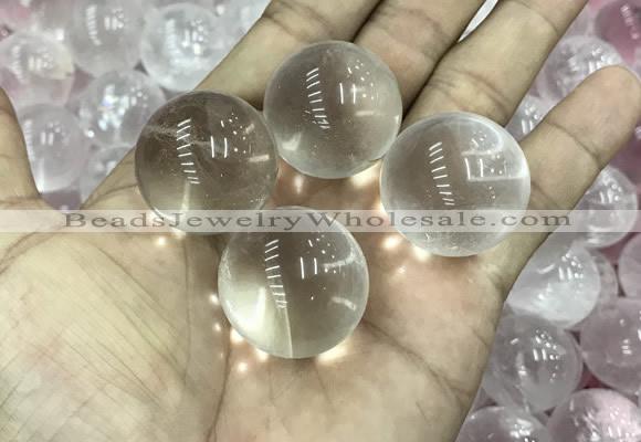 CDN01 25mm round white crystal decorations wholesale