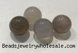 CDN1003 20mm round grey agate decorations wholesale