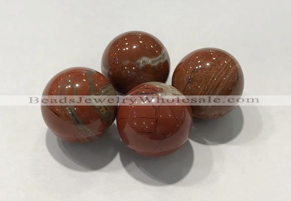 CDN1007 20mm round red jasper decorations wholesale