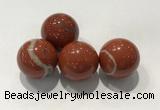 CDN1017 25mm round red jasper decorations wholesale