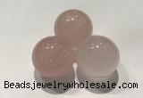 CDN1030 30mm round rose quartz decorations wholesale