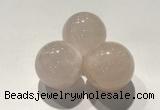 CDN1031 30mm round rose quartz decorations wholesale