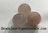 CDN1032 30mm round rose quartz decorations wholesale