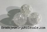 CDN1037 30mm round crackle quartz decorations wholesale