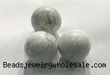 CDN1045 30mm round white howlite decorations wholesale