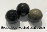 CDN1056 30mm round golden obsidian decorations wholesale