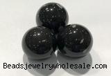 CDN1059 30mm round snowflake obsidian decorations wholesale