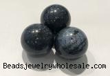 CDN1069 30mm round blue dumortierite decorations wholesale