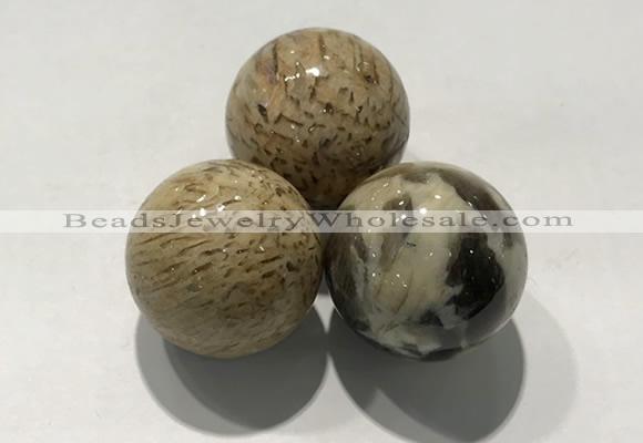 CDN1076 30mm round feldspar decorations wholesale