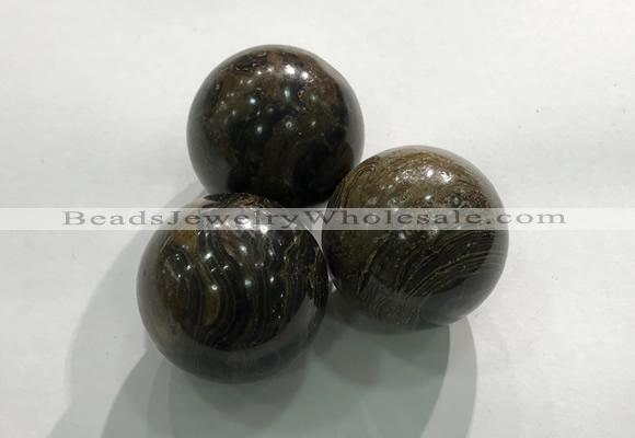 CDN1083 30mm round bronzite decorations wholesale