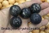 CDN11 25mm round pyrite gemstone decorations wholesale