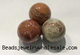 CDN1110 30mm round brecciated jasper decorations wholesale