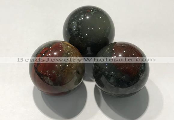 CDN1120 30mm round African bloodstone decorations wholesale