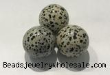 CDN1132 30mm round dalmatian jasper decorations wholesale